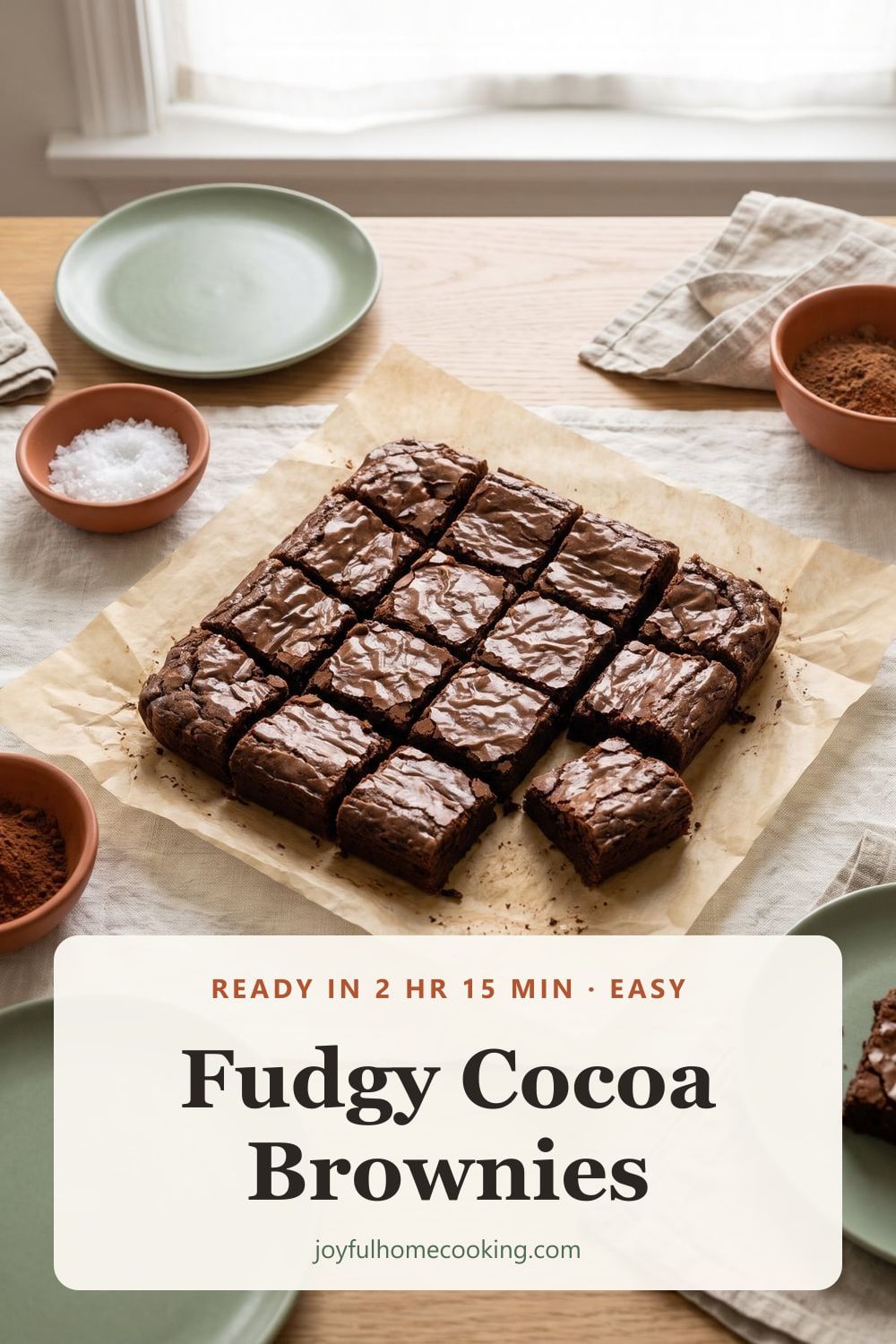 Fudgy brownies Pinterest image