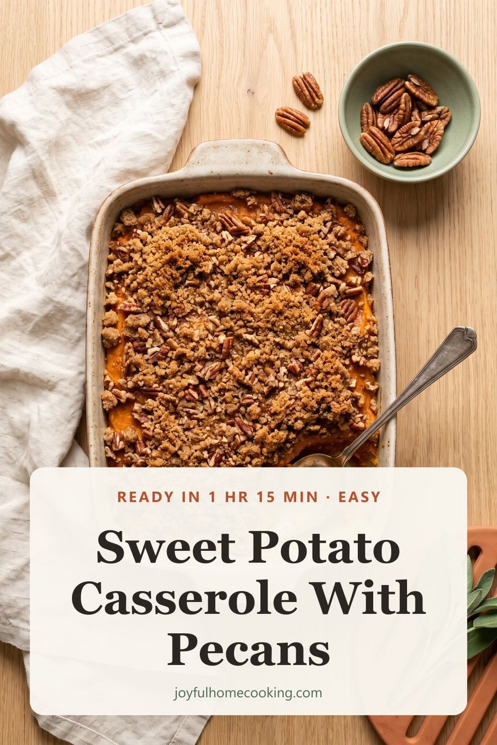 Sweet potato casserole Pinterest image
