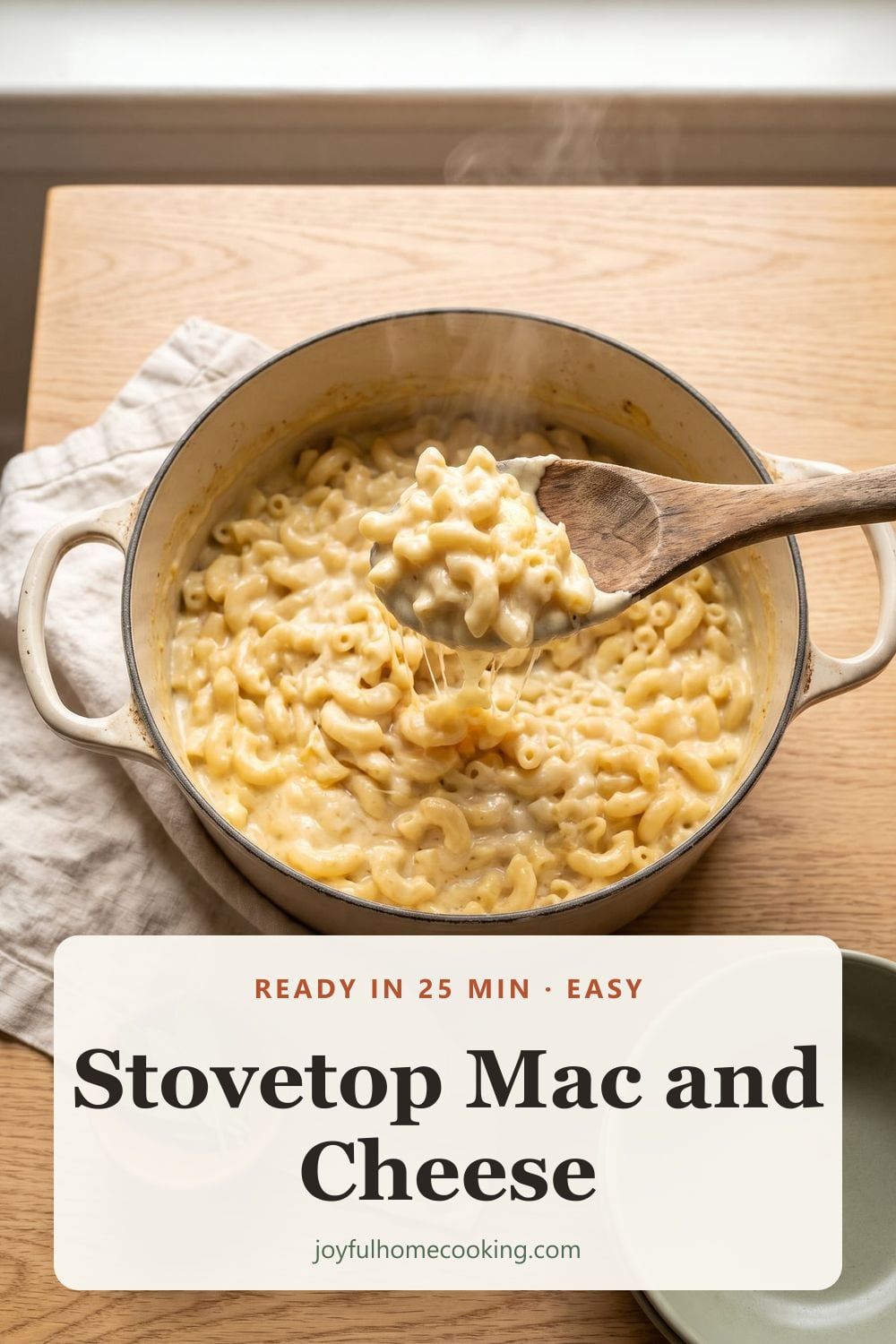 Stovetop mac and cheese Pinterest image
