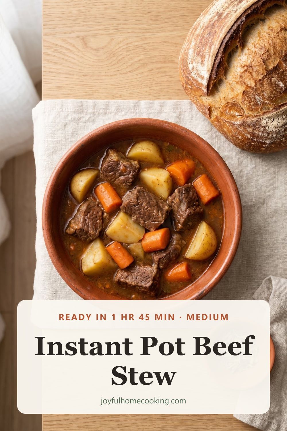 Instant Pot beef stew Pinterest image